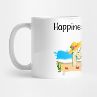 Happiness Is Being A Ma Summer Beach Happy Mother's Day Mug